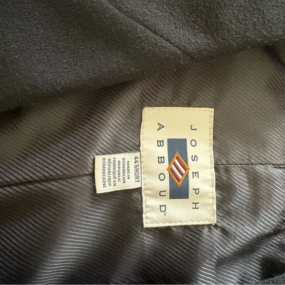 Joseph Abboud Men’s Wool Blend Overcoat Size 44 Short - Picture 5 of 8